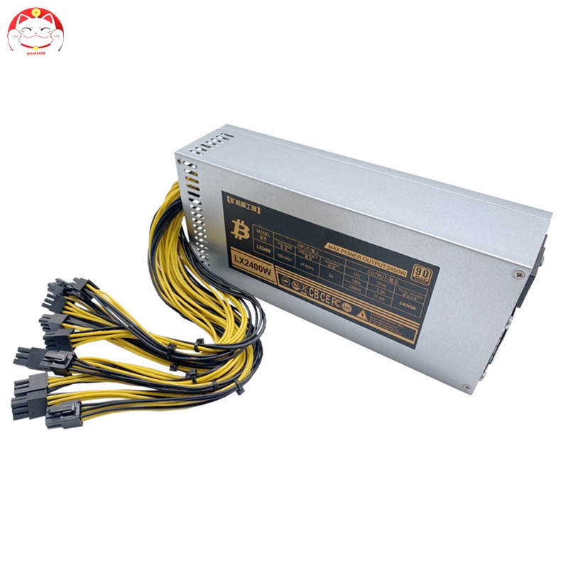 Power Supply Mining Mining 1600 / 1800 / 2000w Untuk Eth Rig Ethereum Miner S9 S7 L3 + Plus