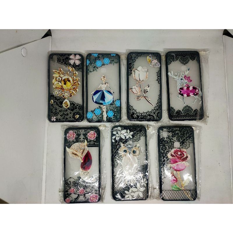 VIVO V9 / V9 pro SOFTCASE BATIK HENA PREMIUM bunga flower