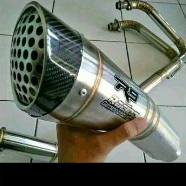 Knalpot R9 H2 full system ninja 250