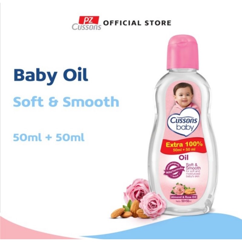 Cussons Baby Oil Ukuran 100 ml (50+50 ml)