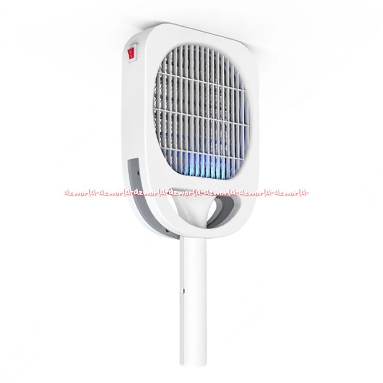 Krisbow Raket &amp; Perangkap Nyamuk 2in1 Bisa Di Charge Mosquito Racket White Putih Raket Perangkap