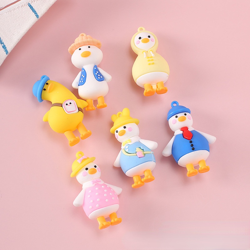 GANTUNGAN KUNCI BEBEK ANGSA // Ganci Karakter Bebek Angsa Lucu Unik | Gantungan tas | Bag Charm | Souvenir Murah | Keychain | COD