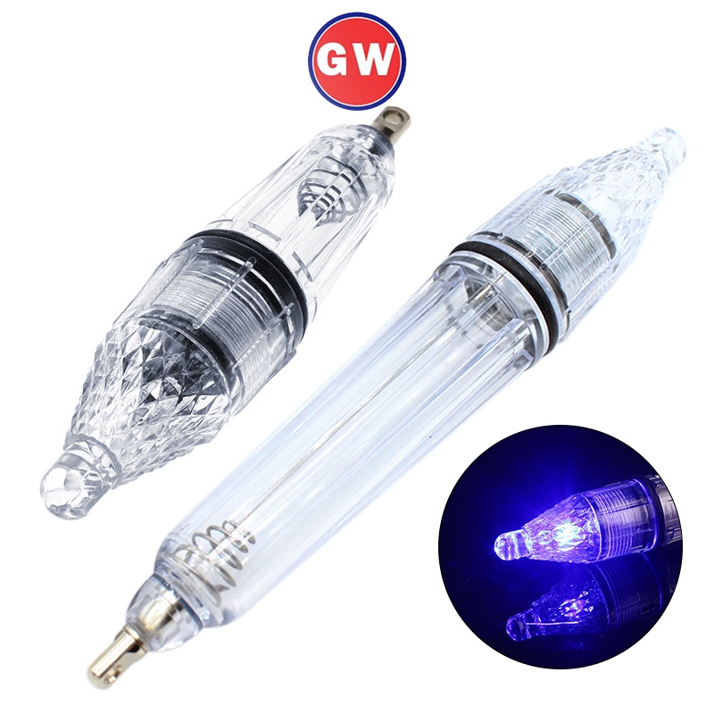 1PCS LED Fishing Lure Night Light Battery Powered Glow Portable Underwater Attracting Fish Lamp Outdoor