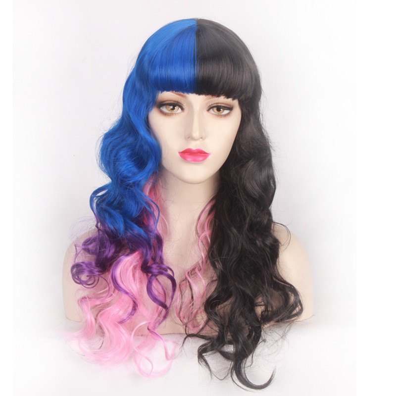 LOL-05 wig rambut palsu lolita cosplay harajuku daily three tone