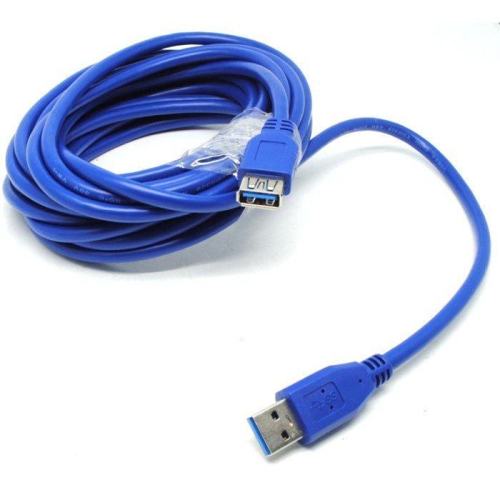 QUALITY Kabel 5 Meter Ekstensi USB 3.0 Male ke Female konektor Super Speed