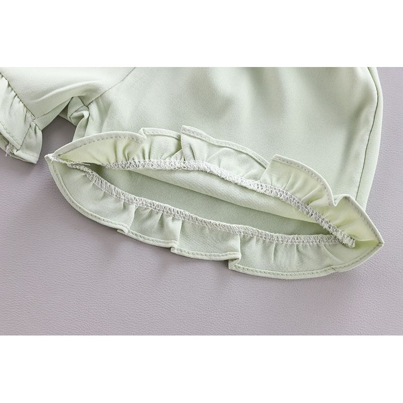 Setelan Anak Perempuan kemeja+celana pendek Set Anak Cewek keren style new arrival import-6