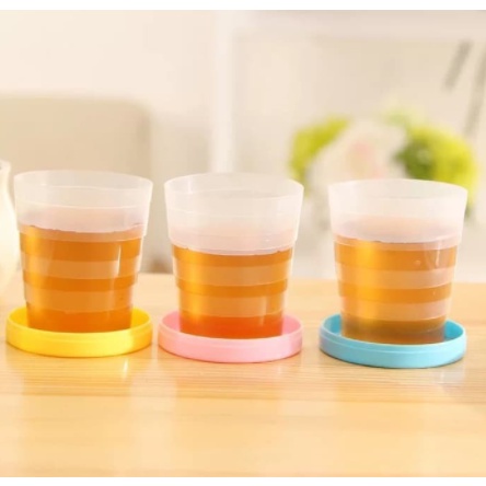 [ BISA COD ] GELAS LIPAT ANAK MINI PLASTIK LUCU PORTBALE TRAVEL TELESCOPIC CUP PLASTIC [MAMA HOUSE]