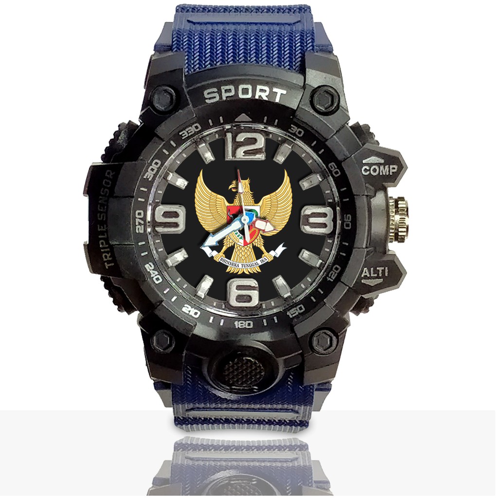 Jam Tangan Custom GARUDA PANCASILA Ruber- Water Resistant