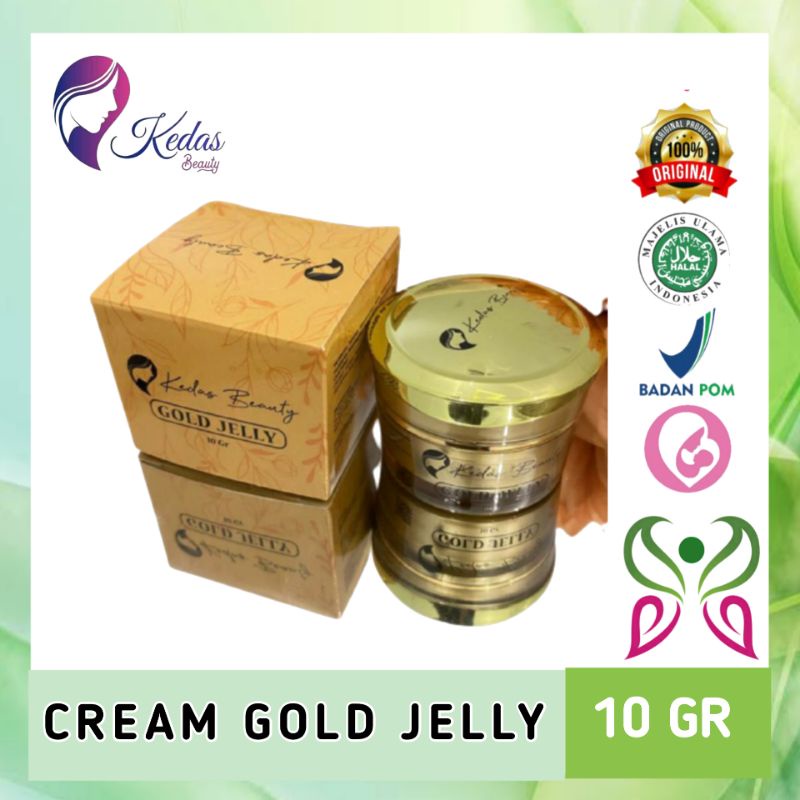 Gold Jelly Kedas Beauty Ori Bpom | Cream Pemutih Glowing | Cream Jerawat | Cream Siang | Cream Malam