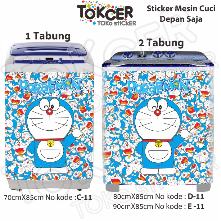 Stiker Mesin Cuci Doraemon