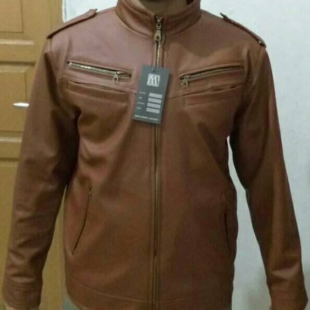 JAKET PRIA BOMBER COKLAT TERLARIS