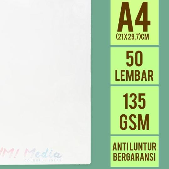 

♢ Kertas Inkjet Paper 135 gsm A4 isi 50 Single Side ☈