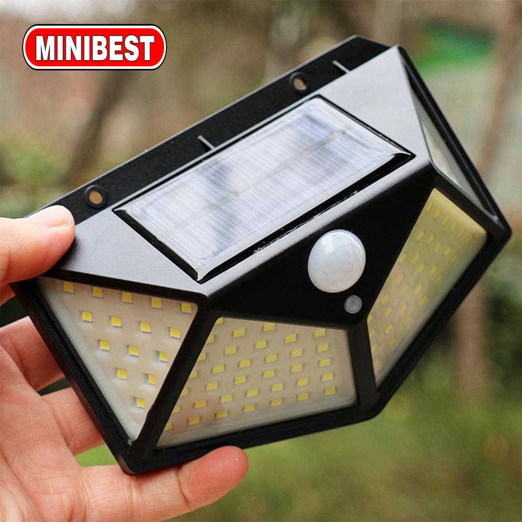 MB Lampu taman Tenaga Surya 100LED Sensor Light LED Solar Lamp / Solar Rembok Tenaga Matahari