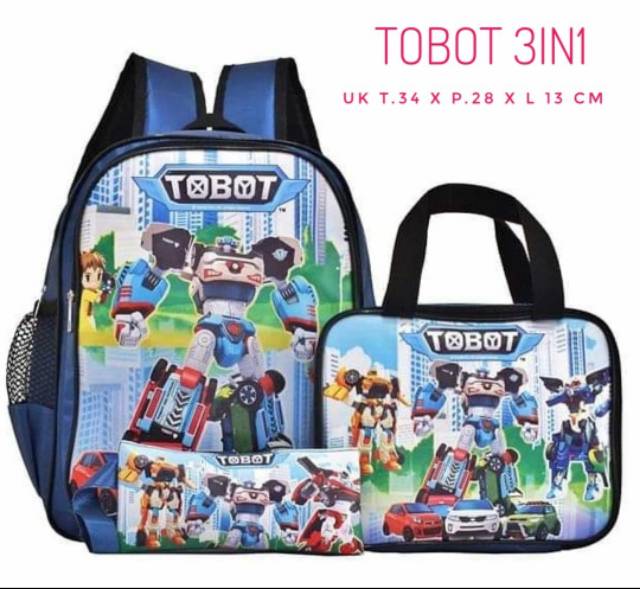 TAS RANSEL ANAK LAKI PEREMPUAN SET 3IN1 LOL TOBOT LITTLE PONY ULTRAMAN NIQABIS
