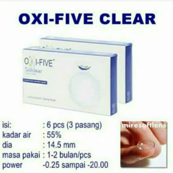 

SOFTLENS OXI FIVE CLEAR/SOFLEN BENING BULANAN OXIFIVE -0.50 S/D -10.00