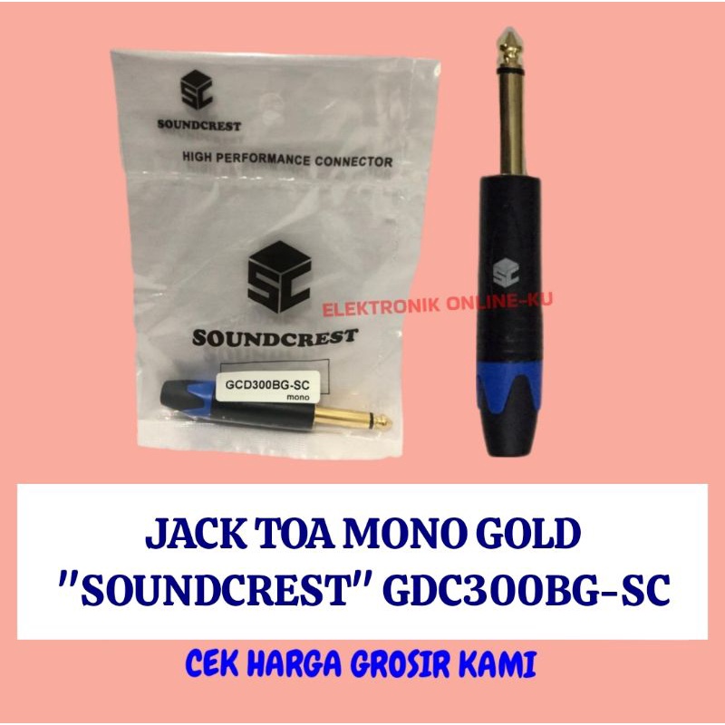 JACK TOA JEK AKAY MONO GOLD SOUNDCREST GDC300BG-SC HITAM ORIGINAL