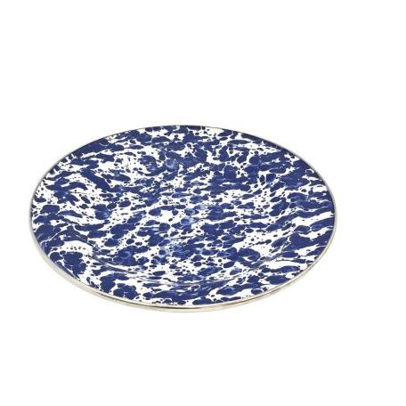 Kedaung Piring Makan Motif 10" Biru/ Plate Swirl Cobalt Blue