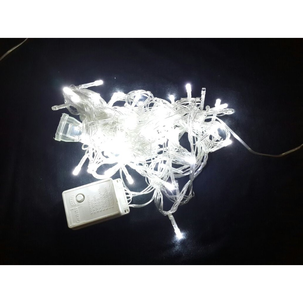 Lampu natal 100 Lampu Led Warna Putih