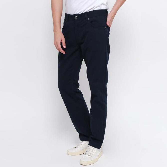 New Product Edwin Celana Jeans Milan-018 Regular Fit Pria Panjang Navy Blue - Navy, 28 Free Ongkir