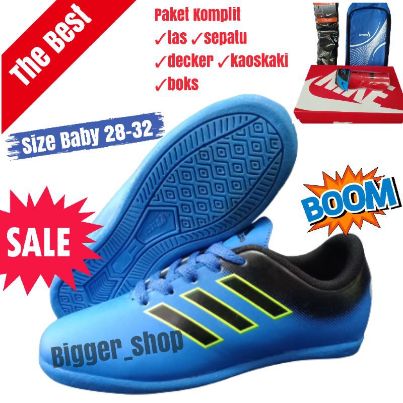 paket komplit sepatu futsal anak / Sepatu Futsal Anak Adidas / Sepatu Futsal Anak Kecil / Sepatu Fut