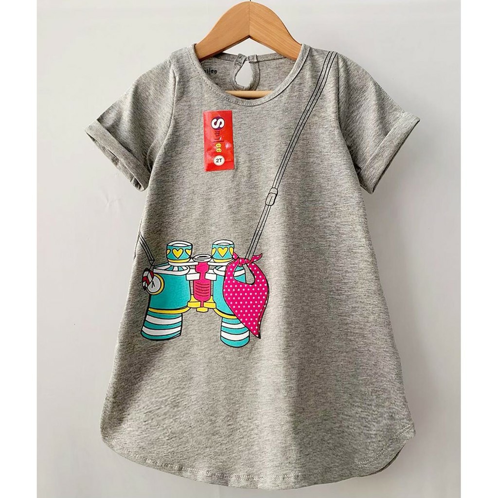 Daster Anak Smilee Motif Sablon Dress Anak Murah