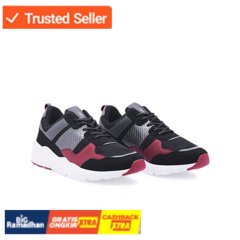 SNEAKERS COWOK HITAM BIRU MISTY  Ardiles Men Ignazio Sepatu Sneakers - Hitam Merah