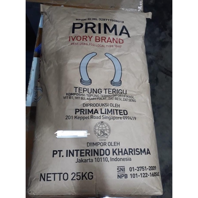 

BAYAR DITEMPAT Prima Ivory Flour / Tepung Ba Pao Bulat uk. 25kg