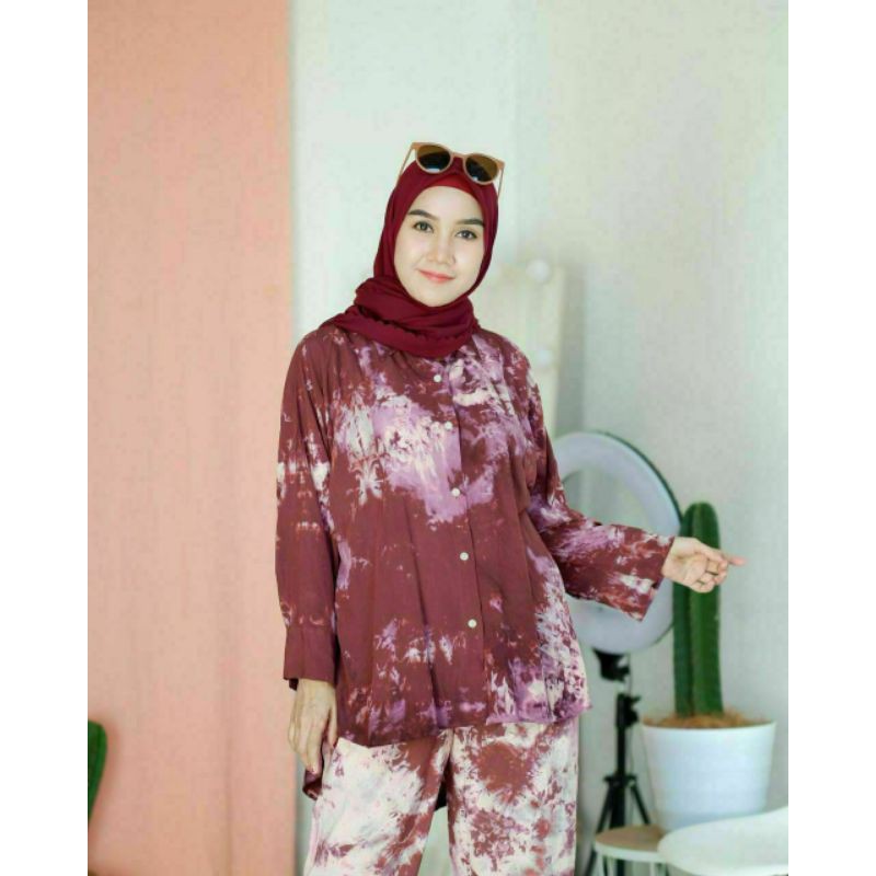 ONE SET TIE DYE LENGAN PANJANG