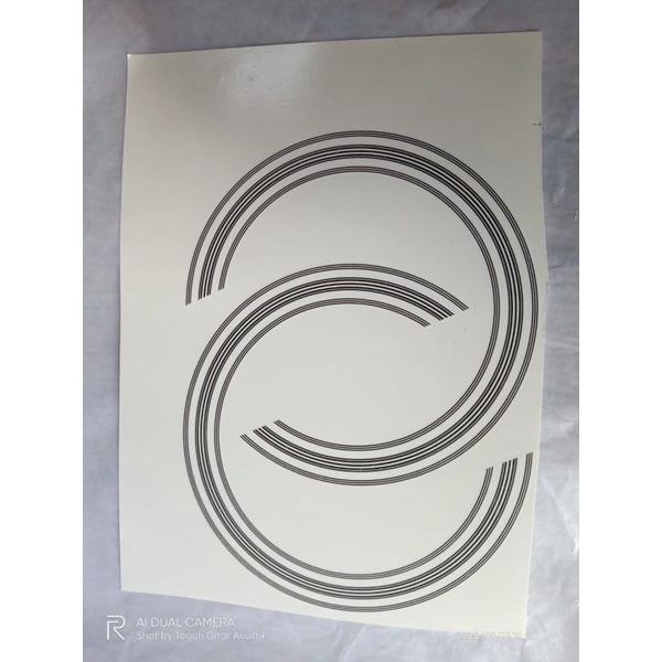 Sound hole water/stiker gitar akustik