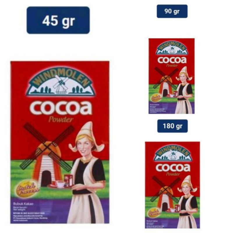 

Windmolen Cocoa Powder - Wind Molen Coklat Bubuk 45gr / 90gr / 180gr