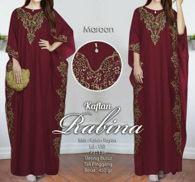 Kaftan bordir ukuran jumbo