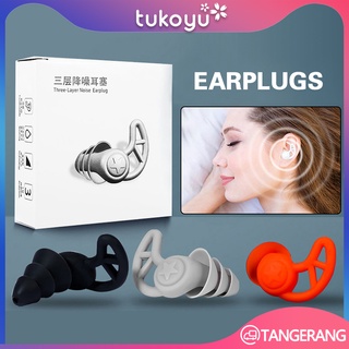 3 Layers Earplugs Tidur Peredam Suara Nyaman/Silicone Earplugs Noise Reduction Sleeping Earplugs