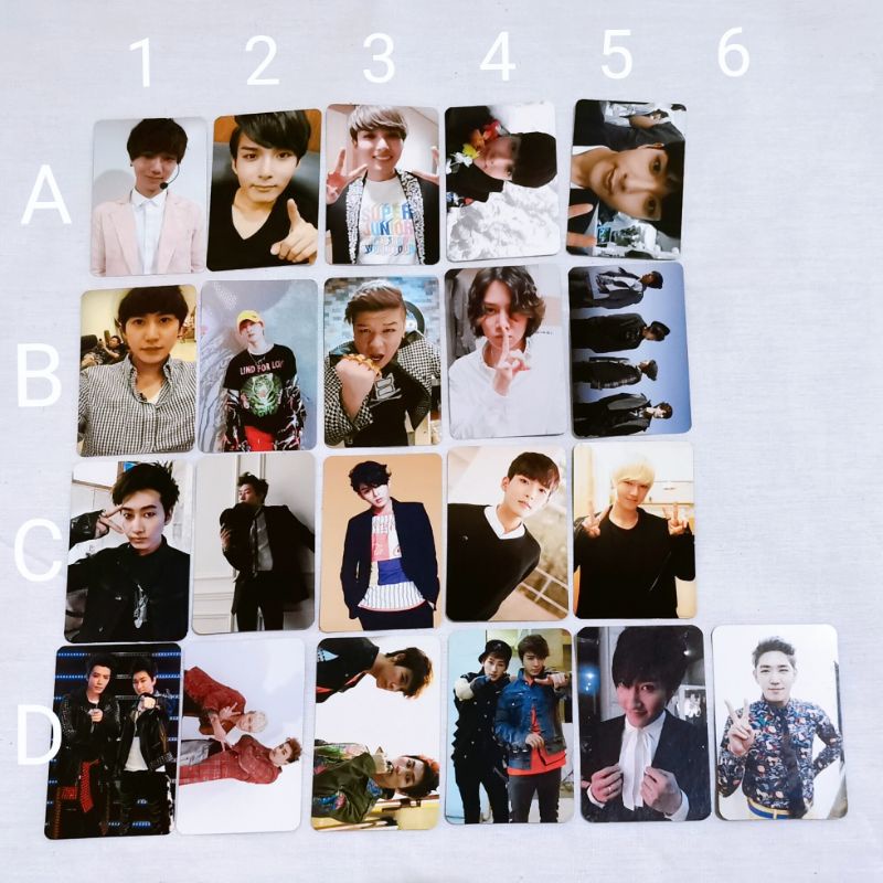 SUPER JUNIOR PHOTOCARD PC YESUNG EUNHYUK DONGHAE RYEOWOOK KYUHYUN SUJU
