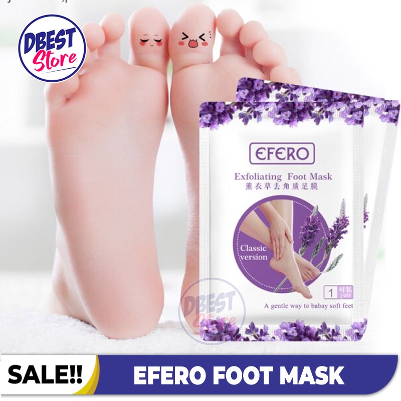 DBEST - [ COD ] EFERO Mask Foot Masker Kaki / Perawatan Kaki Tumit Kering Pecah2 dan Mengelupas Kulit Mati