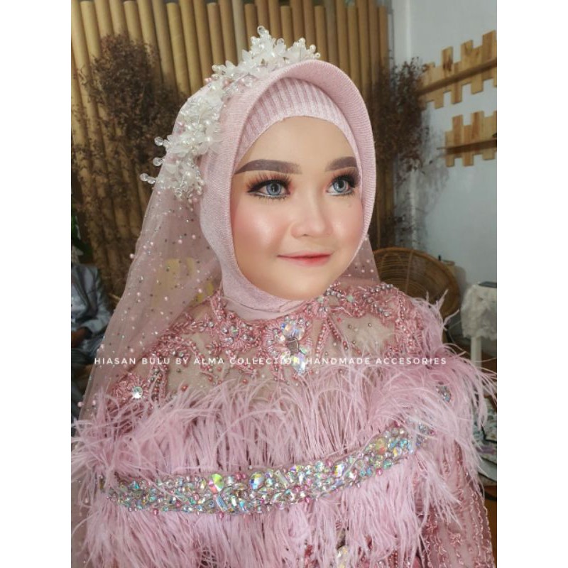 (COD) Hiasan bulu full diamond blink mutiara