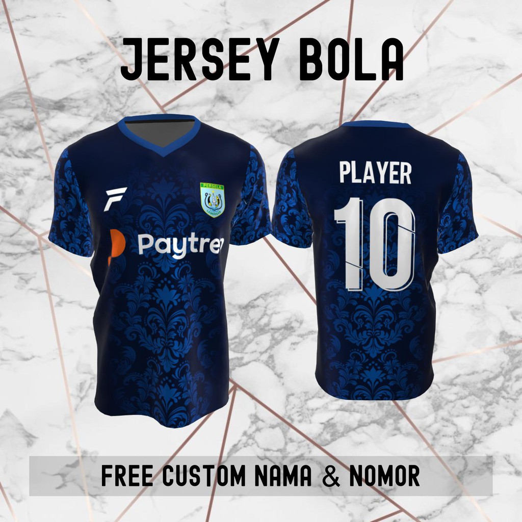 Jersey Batik Persela Lamongan Klub Bola Baju Kaos Custom Nama dan Nomor Punggung - 1132