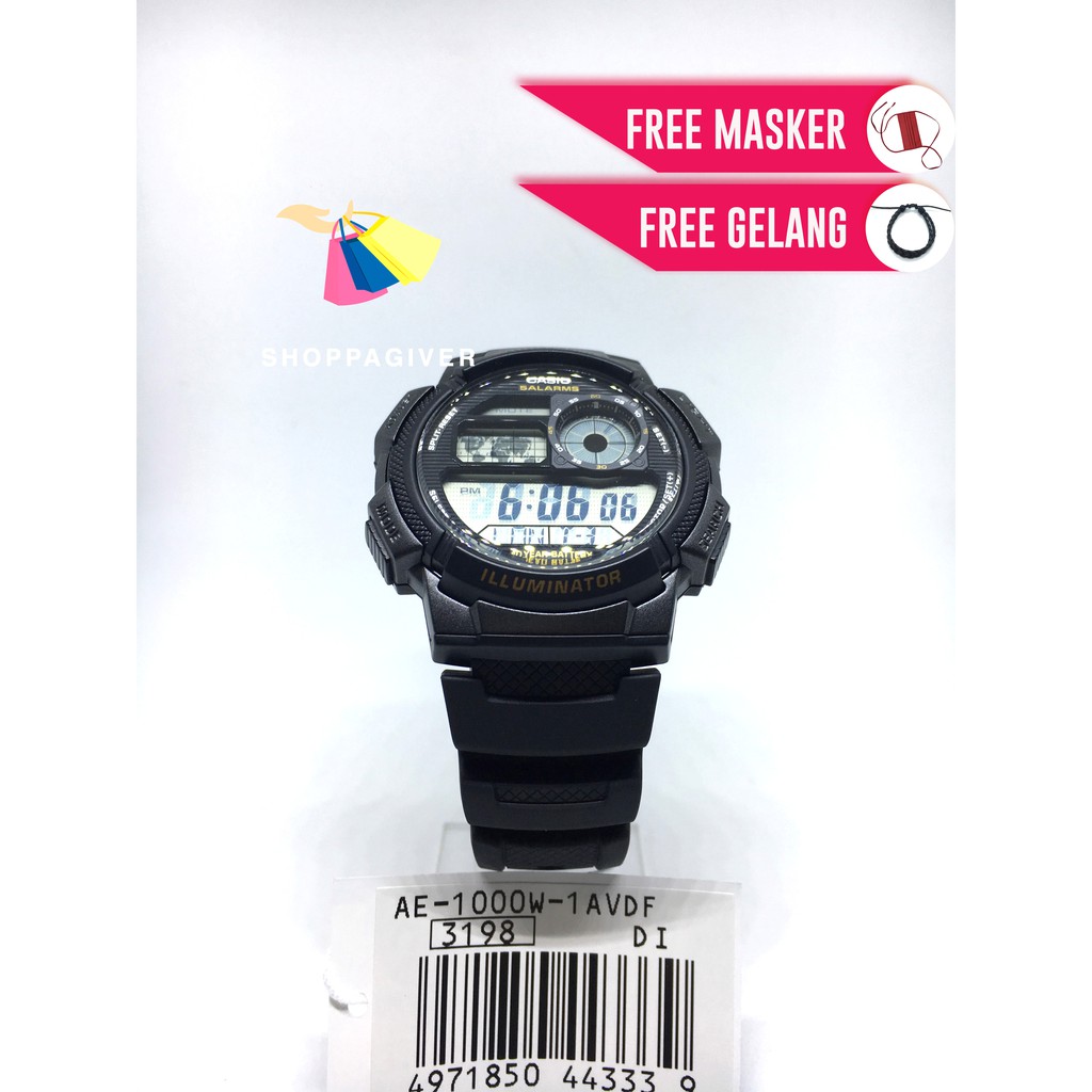JAM TANGAN Casio ORIGINAL Digital AE-1000W / AE-1000W-1A / AE-1000W-1AVDF BERGARANSI