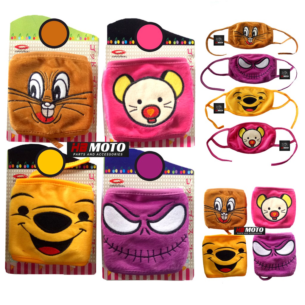 Masker Kain Anti Polusi Karakter Lucu Anak Dewasa WY Masker Kain Anti Polusi Karakter Lucu Anak Dewasa WY