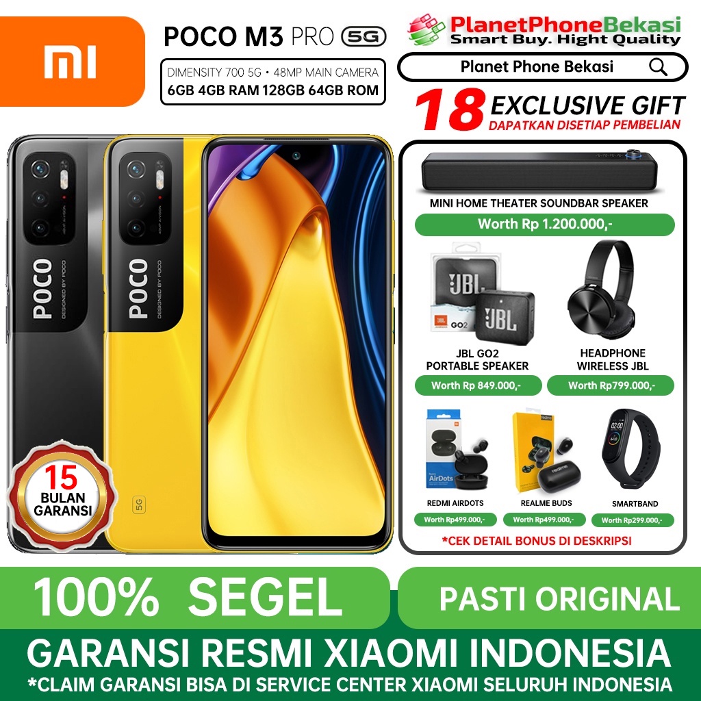 XIAOMI POCO M3 PRO [5G] 6/128 4/64 GB RAM 6GB 4GB ROM 128GB 64GB GARANSI RESMI
