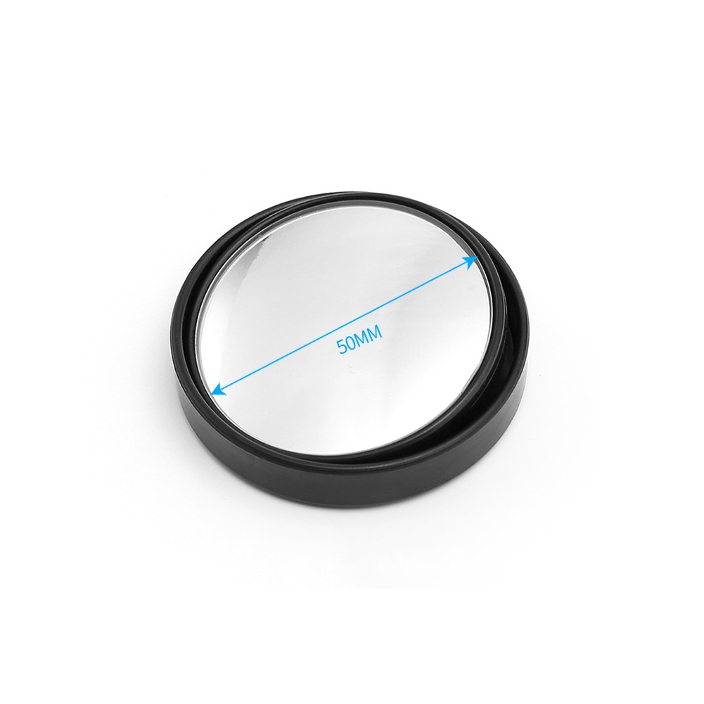 2pcs Frameless Convex Mirror Round HD Kaca Blind Spot Mirror Dengan 360derajat Spion Samping Mobil Convex Rear View Mirror Cars Adjustable Wide Angle