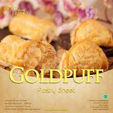 

GOLD PUFF PASTRY ukuran 24x24 cm isi 4 lembar 750 gr