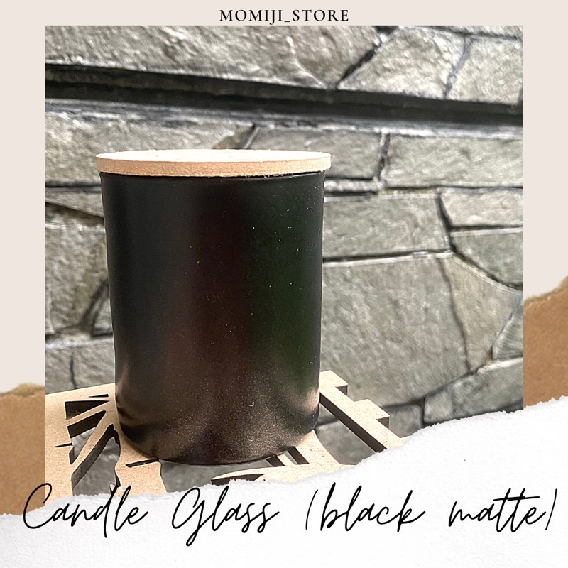 Gelas Doff Hitam / Gelas Lilin / Candle Jar 250ml