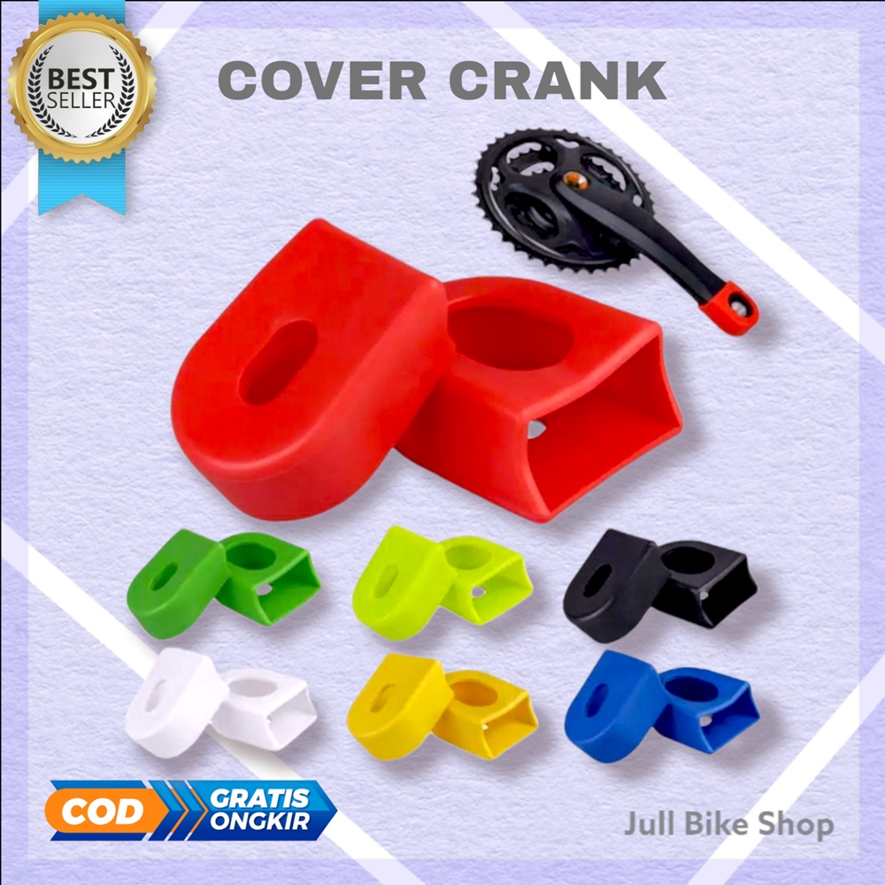 sepasang Cover pelindung crank sepeda karet goresan crankset gores arm