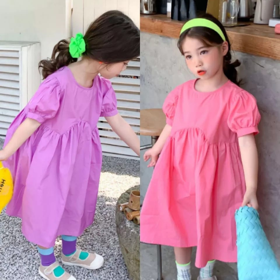 BEFAST - ZTL OOTD Dress Wanita NAFISA / dress anak vita / Pakaian Dress Anak-Anak Perempuan / Dress Maxy Polos Casual / Fashion Anak-Anak Pesta / Dress Lengan Pendek Anak-Anak / Trendy / Keluaran Terbaru 2022 / Termurah