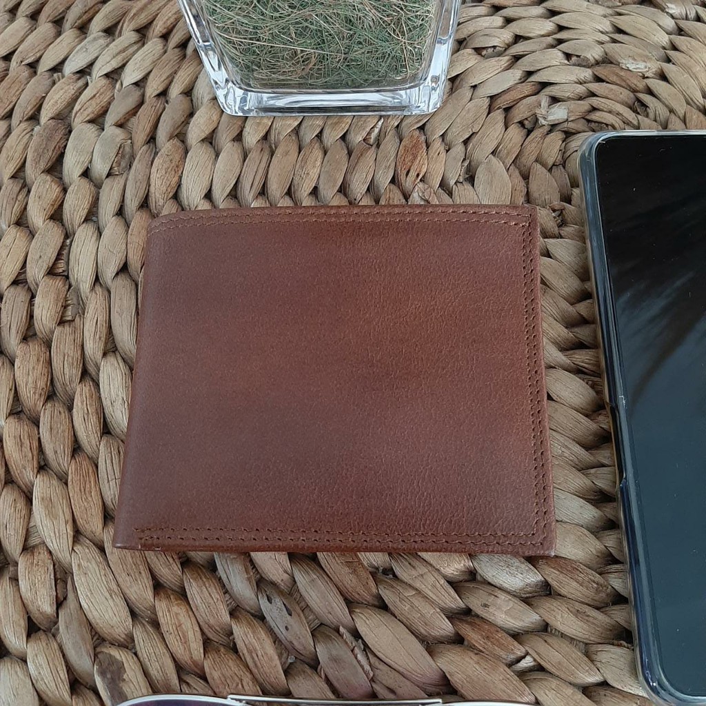 Dompet kulit pria pendek ASLI FULL GRAIN kulit sapi ORI vintage ISHIYA O5G3