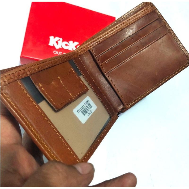 dompet pria kulit asli Kickers impor