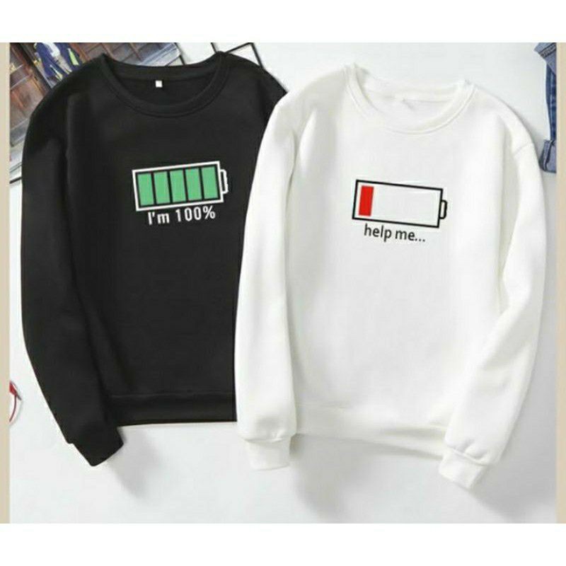 (S - 6XL)Sweater HUBBY WIFEY(CUSTOM TAHUN) DAY NIGHT KING QUEEN BIGSIZE OVERSIZE Crewneck COUPLE Jumbo Sweatshirt Korean Harajuku Women Fashion Matching Mom Dad