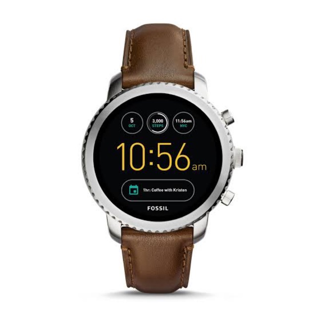 Jam Tangan Fossil Smartwatch FTW4003 Gen 3 Explorist Brown Leather Original