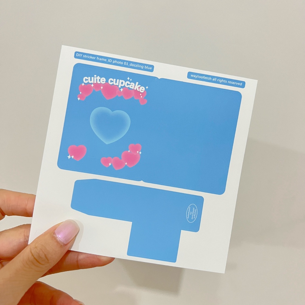 Galicici Stiker Frame Foto Pasangan Gaya Korea DIY