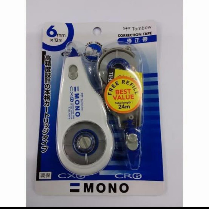 

Hemat Corection Tape Tombow Mono Ct-Cx6R 6Mm 12Mm Gilaa!!!